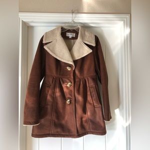Faux Suede/Shearling Coat